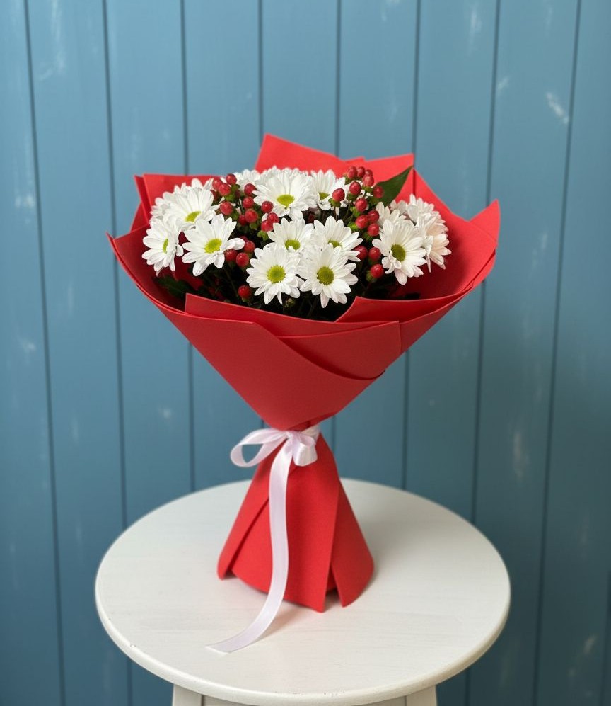 Букет цветов из: Хризантемы в Гурзуфе Республика Крым