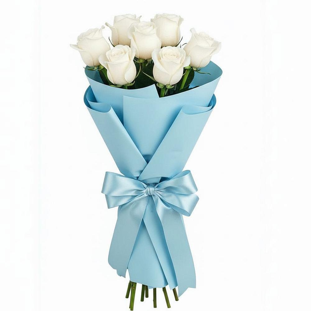 Букет 7 белых роз Проуд в Гурзуфе Республика Крым