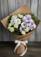 Букет цветов из:  Хризантемы и Розы в Гурзуфе Республика Крым