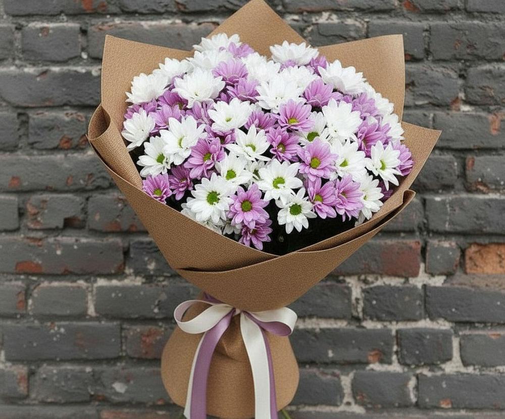 Букет цветов из: Хризантемы в Гурзуфе Республика Крым
