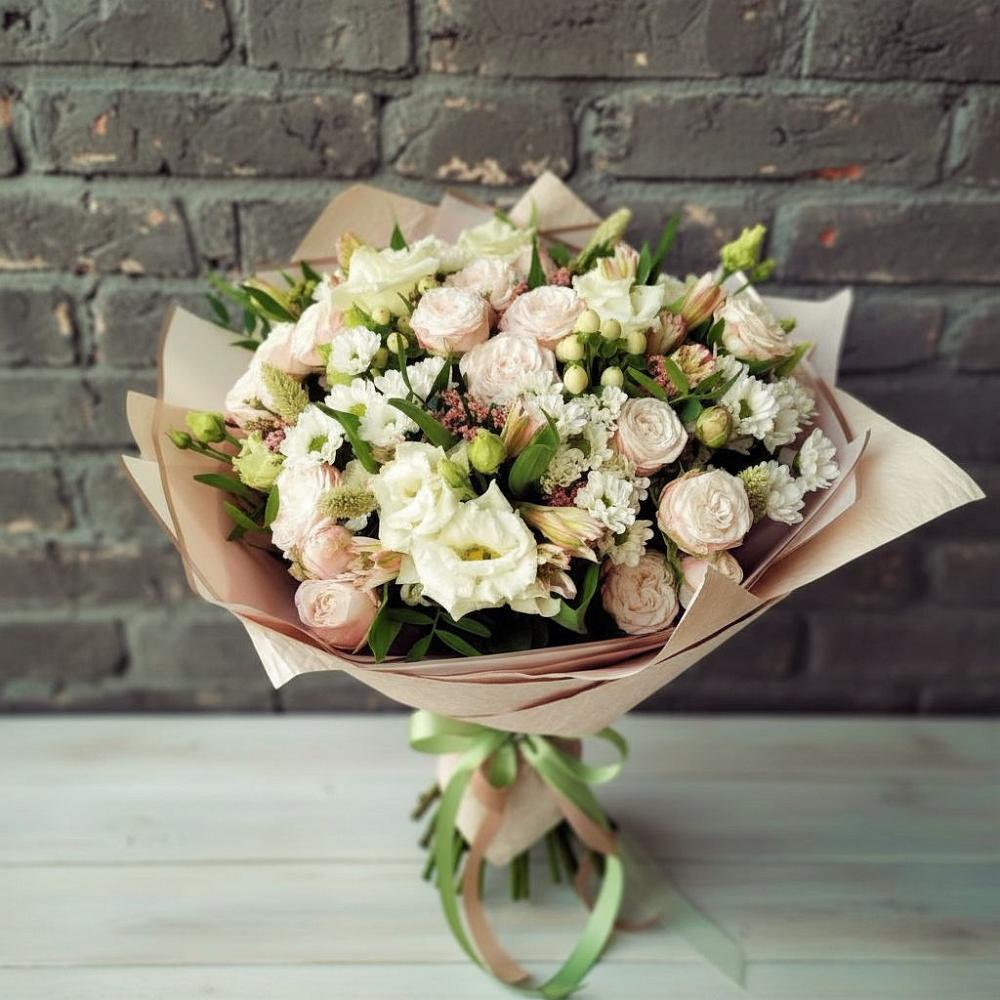 Букет цветов из: Альстромерии, Розы и Хризантемы в Гурзуфе Республика Крым