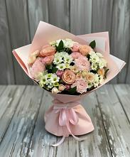 Букет цветов из:  Гвоздики, Розы и Хризантемы в Гурзуфе Республика Крым