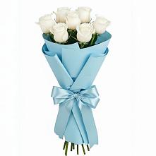 Букет 7 белых роз Проуд в Гурзуфе Республика Крым