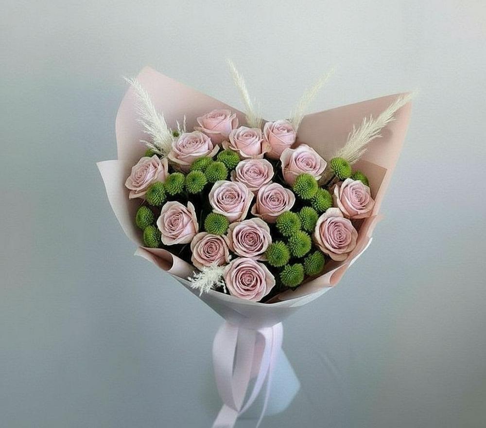 Букет цветов из: Розы и Хризантемы в Гурзуфе Республика Крым