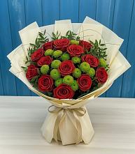 Букет цветов из:  Розы и Хризантемы в Гурзуфе Республика Крым