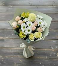 Букет цветов из:  Альстромерии, Розы и Хризантемы в Гурзуфе Республика Крым